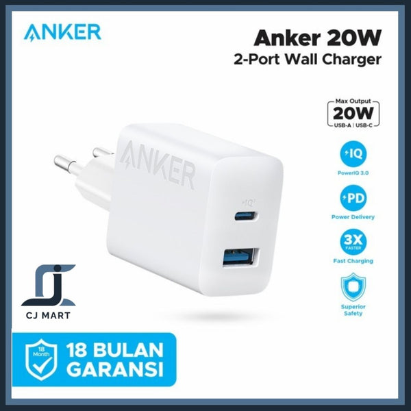 Anker  20W Wall Charger (2 Ports) White