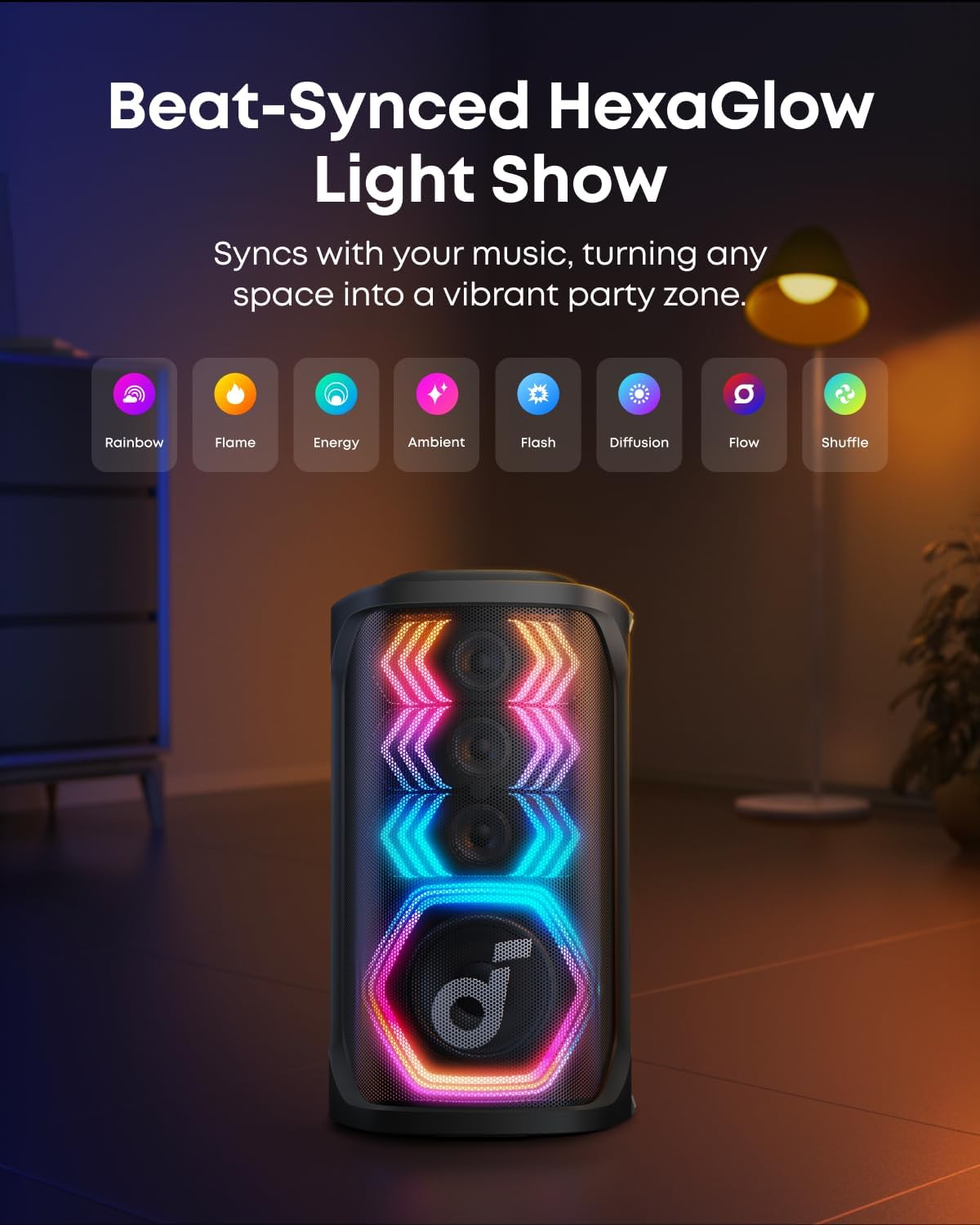 Anker soundcore Rave 3S , AI Party Speaker with 2 Wireless Microphones Anker soundcore Rave 3S , AI Party Speaker with 2 Wireless Microphones