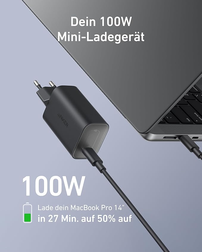 Anker Nano Charger 100W ( With Cable C-C ) Anker Nano Charger 100W ( With Cable C-C )