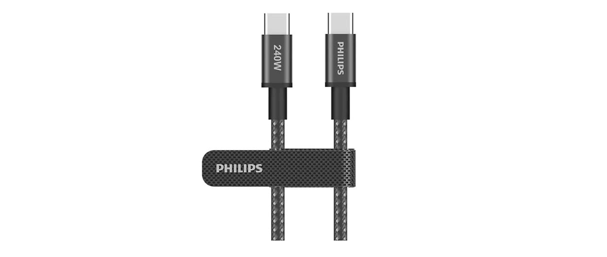 Philips USB-C to USB-C , 1m Max 5A (240W) Philips USB-C to USB-C , 1m Max 5A (240W)