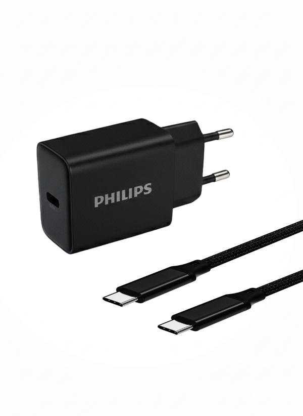 Philips GaN wall charger USB-C 30W - With cable