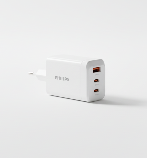 PHILIPS 65W ULTRA FAST PD 3-PORT USB WALL CHARGER