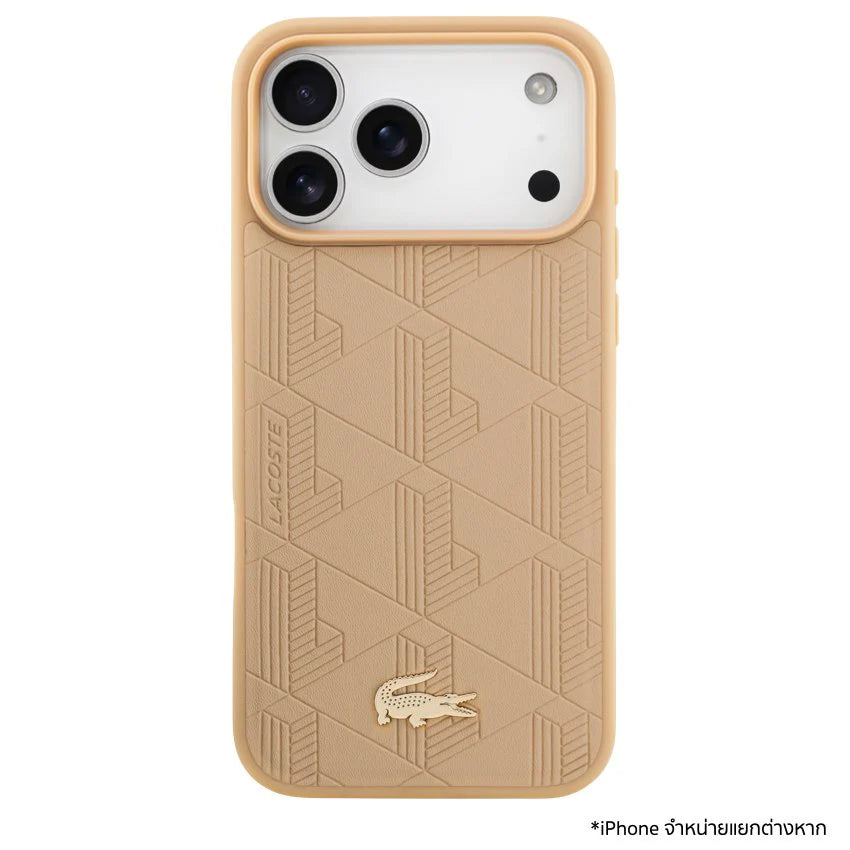 Lacoste - Hardcase Monogramme Gold Logo MagSafe (LCHMP17LPNOK) - iPhone 17 Pro Lacoste - Hardcase Monogramme Gold Logo MagSafe (LCHMP17LPNOK) - iPhone 17 Pro