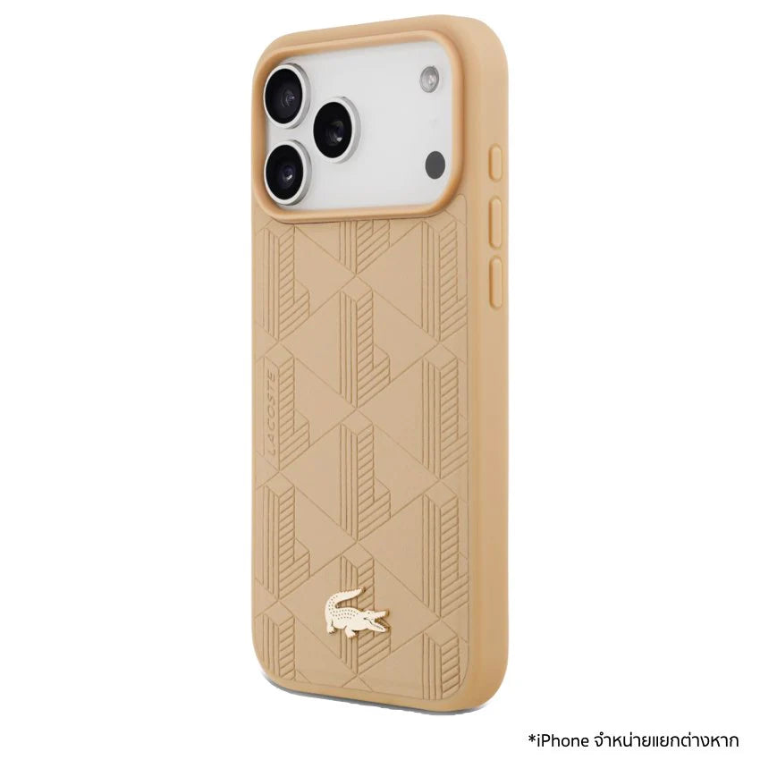 Lacoste - Hardcase Monogramme Gold Logo MagSafe (LCHMP17LPNOK) - iPhone 17 Pro Lacoste - Hardcase Monogramme Gold Logo MagSafe (LCHMP17LPNOK) - iPhone 17 Pro
