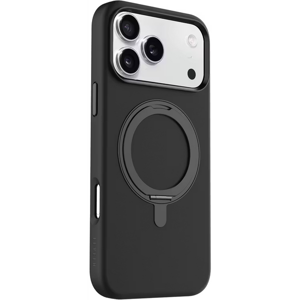 Levelo Iris Pro MagSafe Liquid Silicone Case with Built-in 360° Kickstand for iPhone 17 Pro, Metal Accents, Shock-Resistant Bumper, Aluminum Alloy Frame for Camera & Buttons, Drop-Tested, Strong Magnets, Premium Silicone Grip