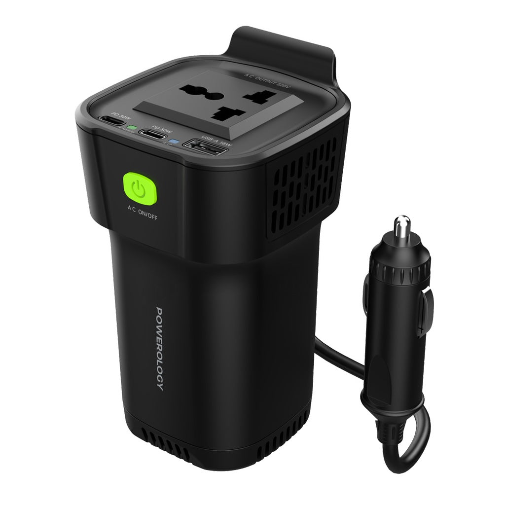 Powerology 150W USB A 2 type-C Car 12V10A Powerology 150W USB A 2 type-C Car 12V10A