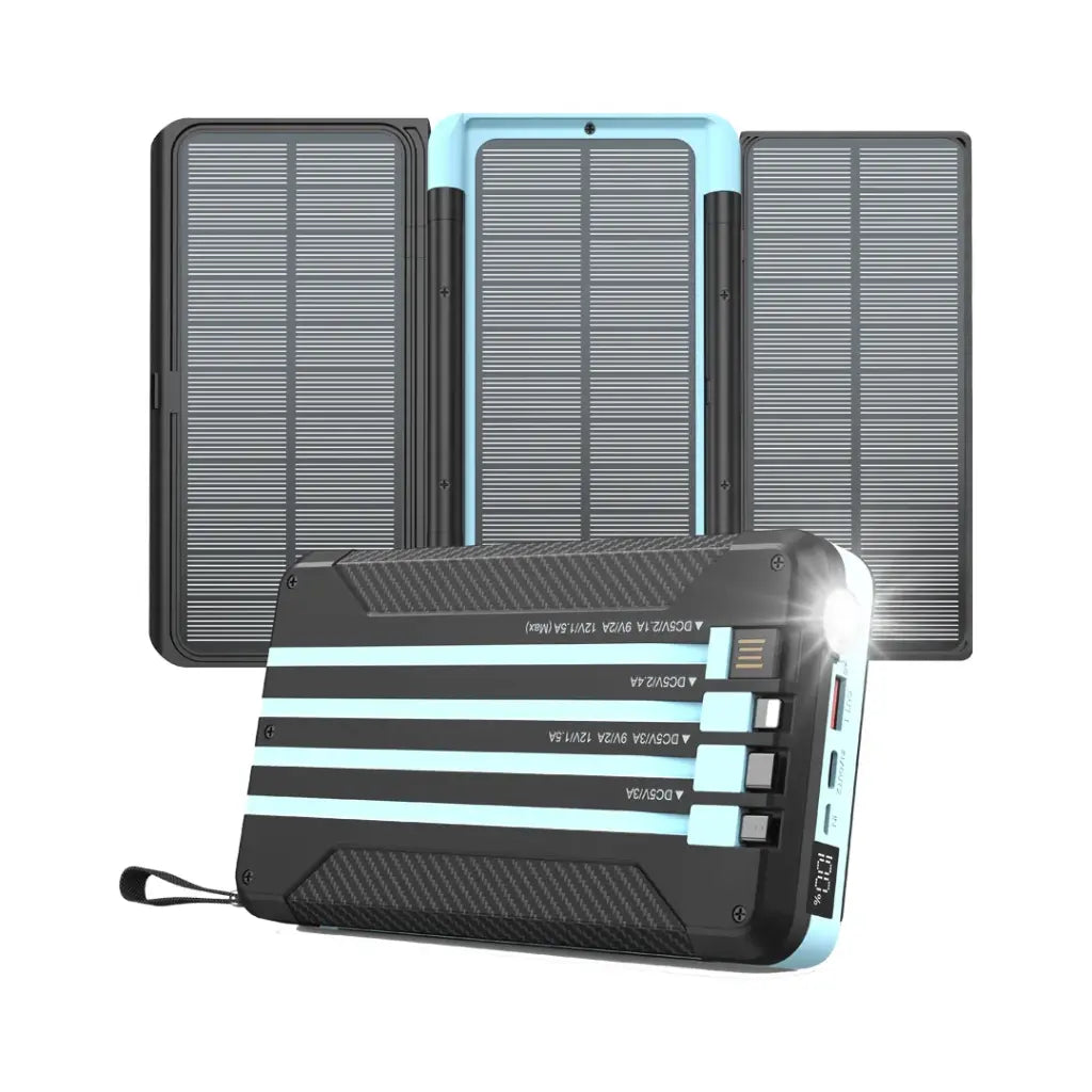 Powerology 16000mAh Solar Multi-Cable Power Bank PP070