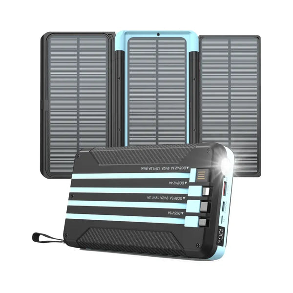 Powerology 16000mAh Solar Multi-Cable Power Bank PP070