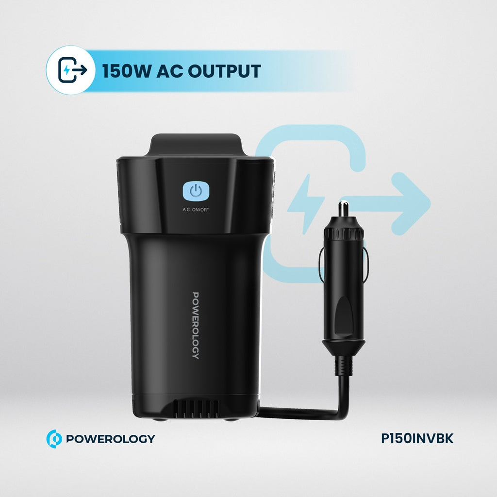Powerology 150W USB A 2 type-C Car 12V10A Powerology 150W USB A 2 type-C Car 12V10A