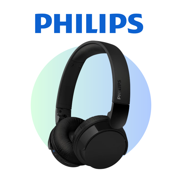 PHILIPS Lightweight On Ear Wireless Headphones with Passive Noise Isolation