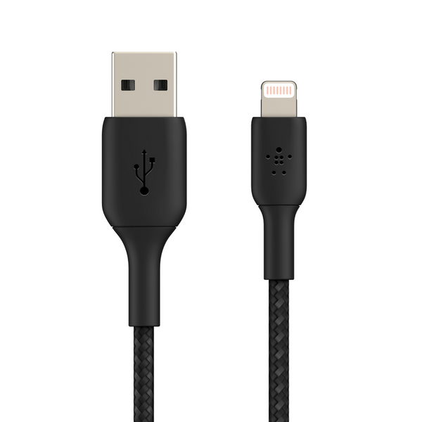 Belkin Lightning to USB-A Cable_Braided, 0,15M, Black