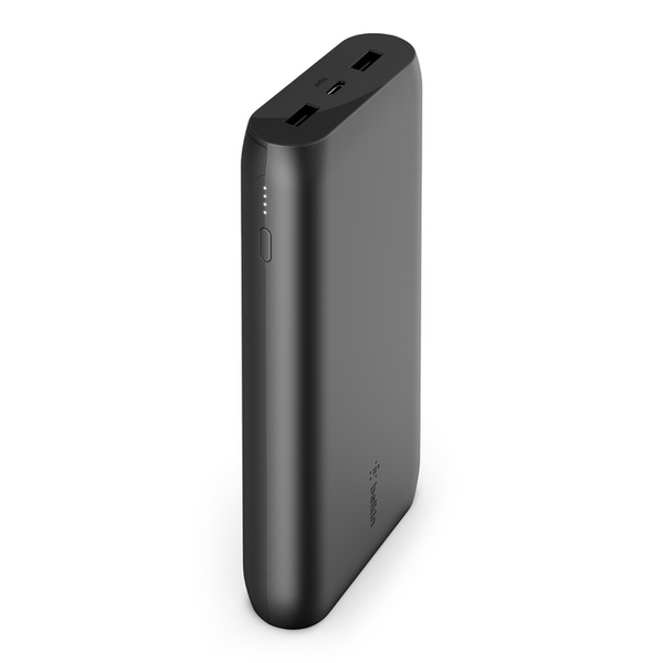 Belkin 20K Power Bank with Dual USB-A , USB-C IN, Black