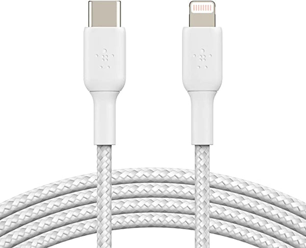Belkin BOOST CHARGE™ Lightning to USB-C Cable_Braided, 2M, White