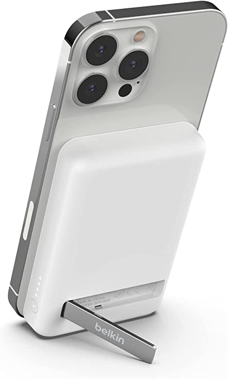 Belkin  5K MAGNETIC WIRELESS POWER BANK + KICK STAND, WHITE