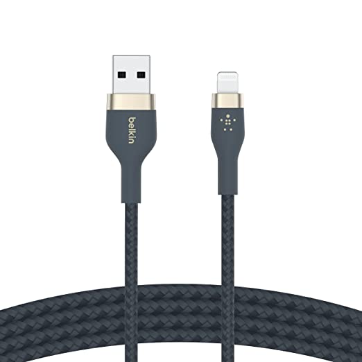 Belkin Pro Flex USB-A TO LTG, BRAID SIL, 1M, BLUE