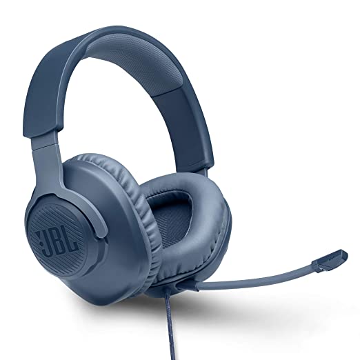 JBL Quantum 100 Wired Over-Ear Gaming Headset -Blue