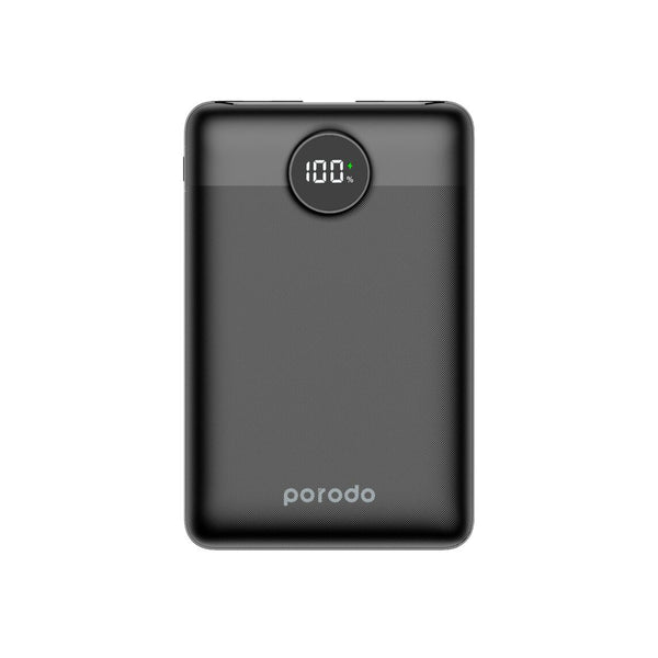 Porodo Super Slim Power Bank 10000mAh PD 20W - Black